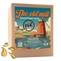 Brunk boks med logo som er en vindmølle emd åkre i bakkant  - 
The Old Mill Roasted Pepper Saison Fresh Wort Kit – belgisk saison med ristet tigerpepper og Saaz-humle, 20 liter