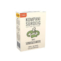 Kompani Surdeig tørket surdeigsstarter 2-pakk i hvit og grønn eske.