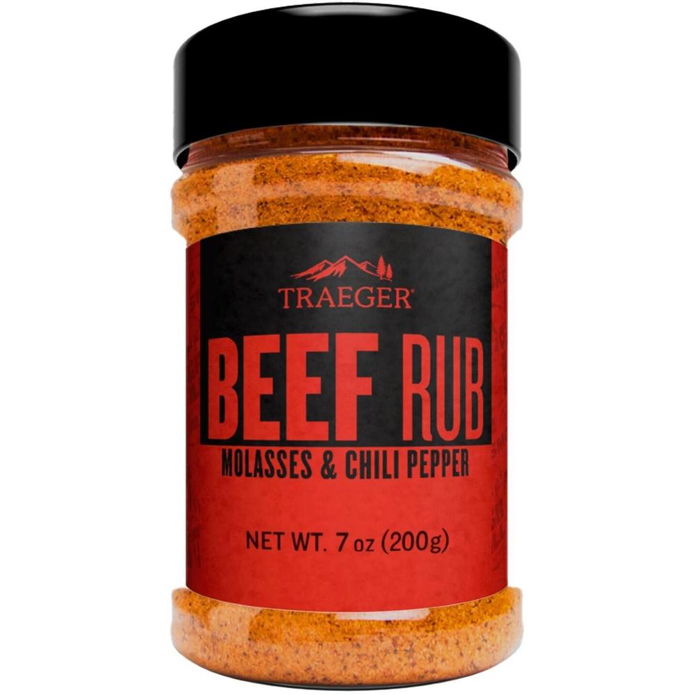 Traeger Beef Rub krydderblanding med melasse og chili, 200g.
