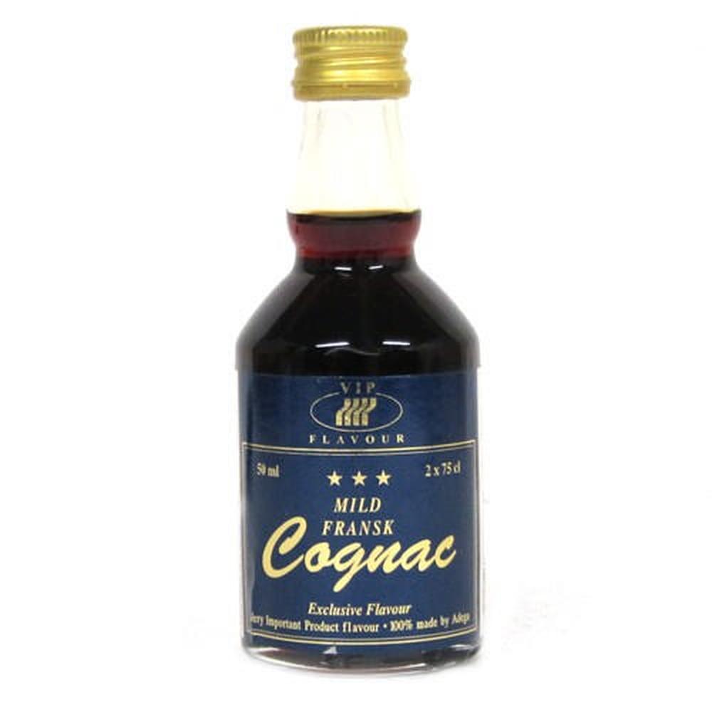 VIP Mild Fransk Cognac essens 50 ml flaske med gullkork for hjemmeblanding.